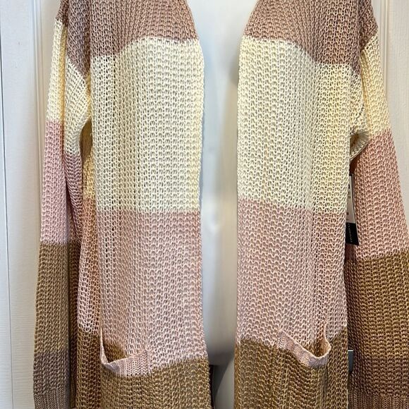 Inc International Concepts Colour Block Loose Knit Cardigan Size M NWT - Picture 3 of 12